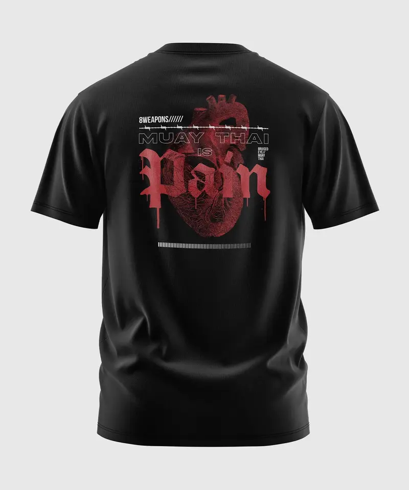 T-Shirt 8 Weapons Oversize Pain - Black