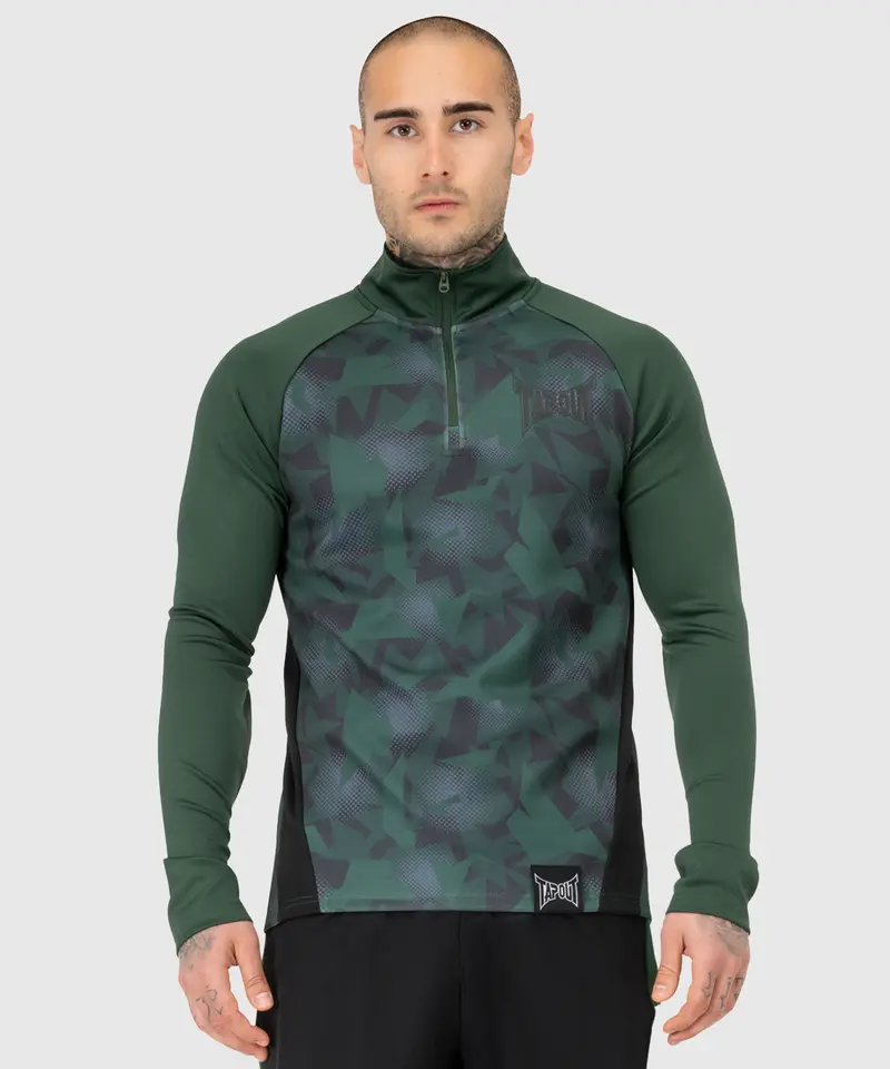 T-Shirt À Manches Longues Tapout Training Graphic - Vert/Noir