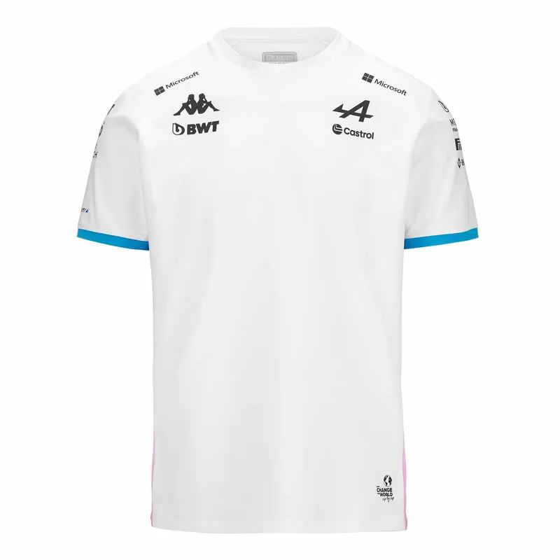 T-Shirt Adiry BWT Alpine F1 Team 2024 Blanc Enfant