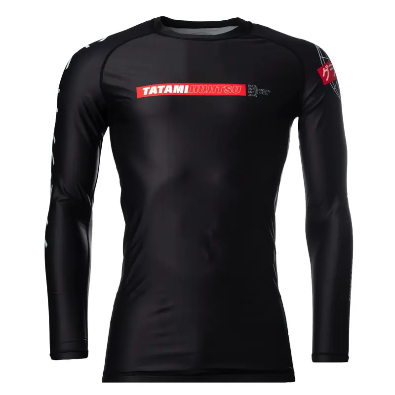 T-shirt de Compression Tatami Fightwear Global - Manches Longues - Noir