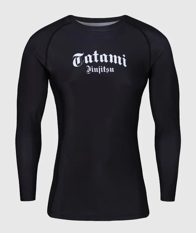 T-Shirt De Compression Tatami Fightwear Gothic Manches Longues - Noir