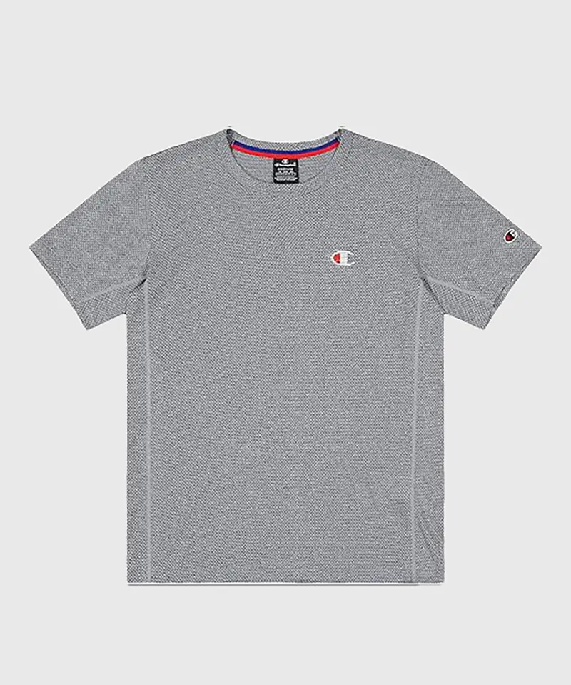 T-Shirt De Sport Champion En Mesh Avec Logo C - Gris Chiné