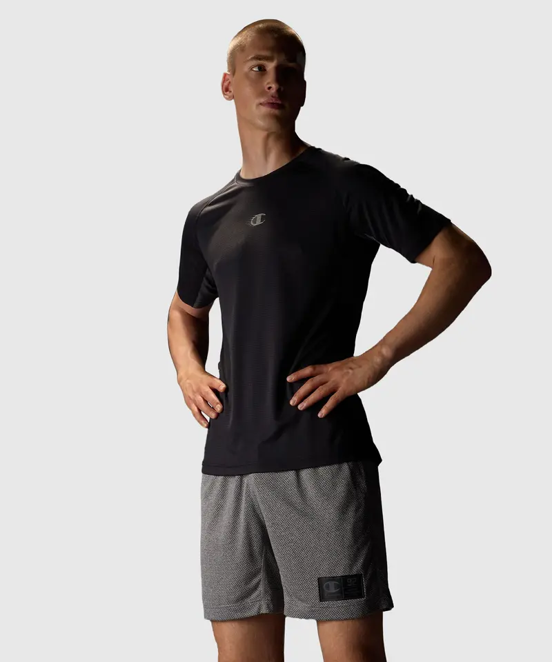 T-Shirt De Sport Champion Sportif Ergonomique - Noir/Gris