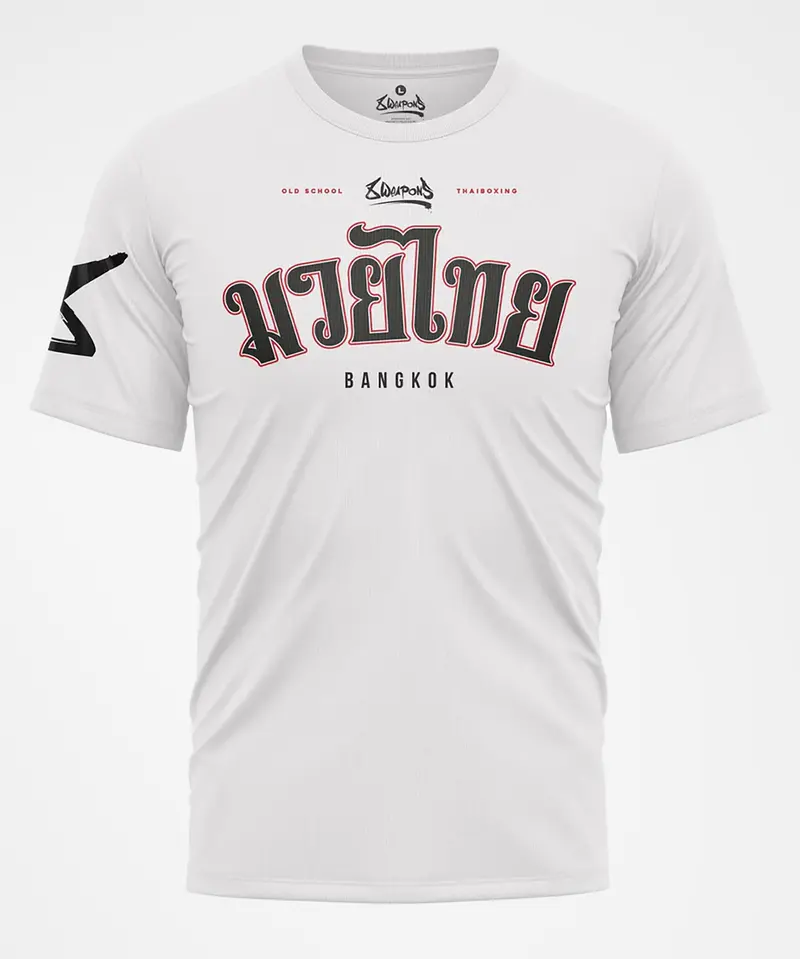 T-Shirt D'Entrainement 8 Weapons Bangkok - Blanc/Noir