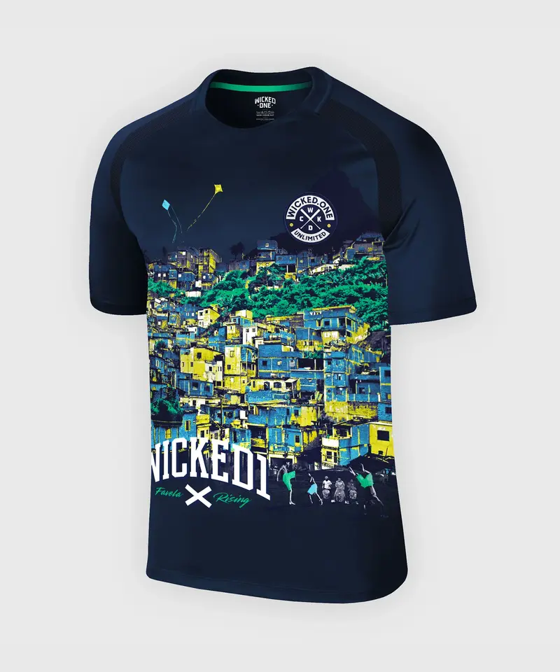 T-Shirt D'Entrainement Wicked One Favela Rising - Bleu Marine