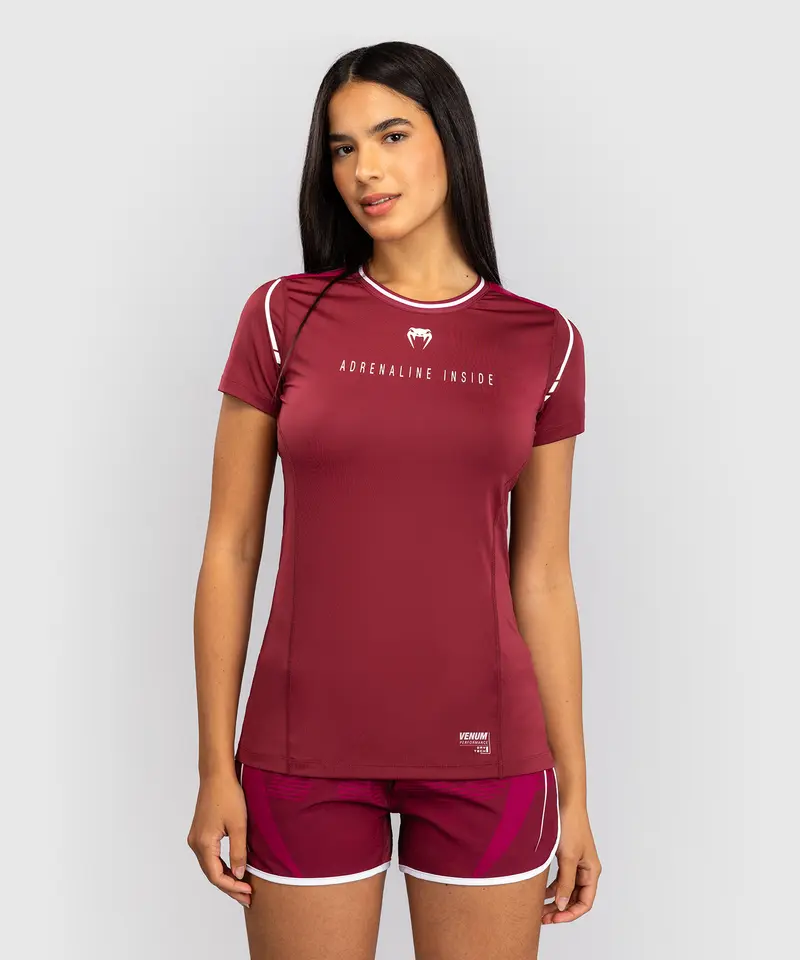 T-shirt Dry-Tech Femme Venum Adrenaline – Bordeaux/Rose