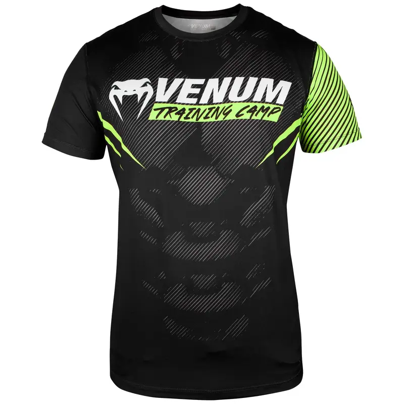 T-shirt Dry Tech Venum Training Camp 2.0 - Noir/Jaune fluo - Exclusivité