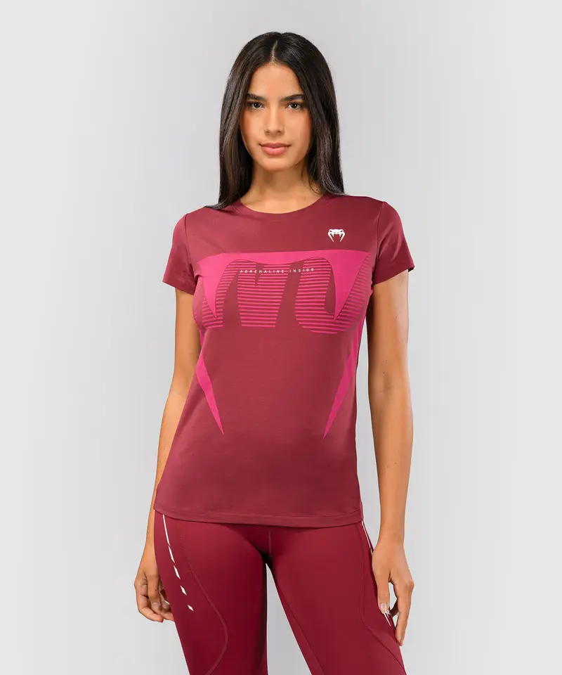 T-shirt Femme Venum Adrenaline – Bordeaux/Rose