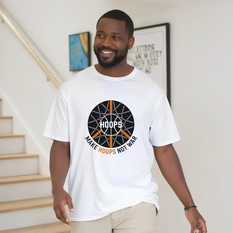 T-Shirt Hoops Basketball No War – MAKE HOOPS NO WAR