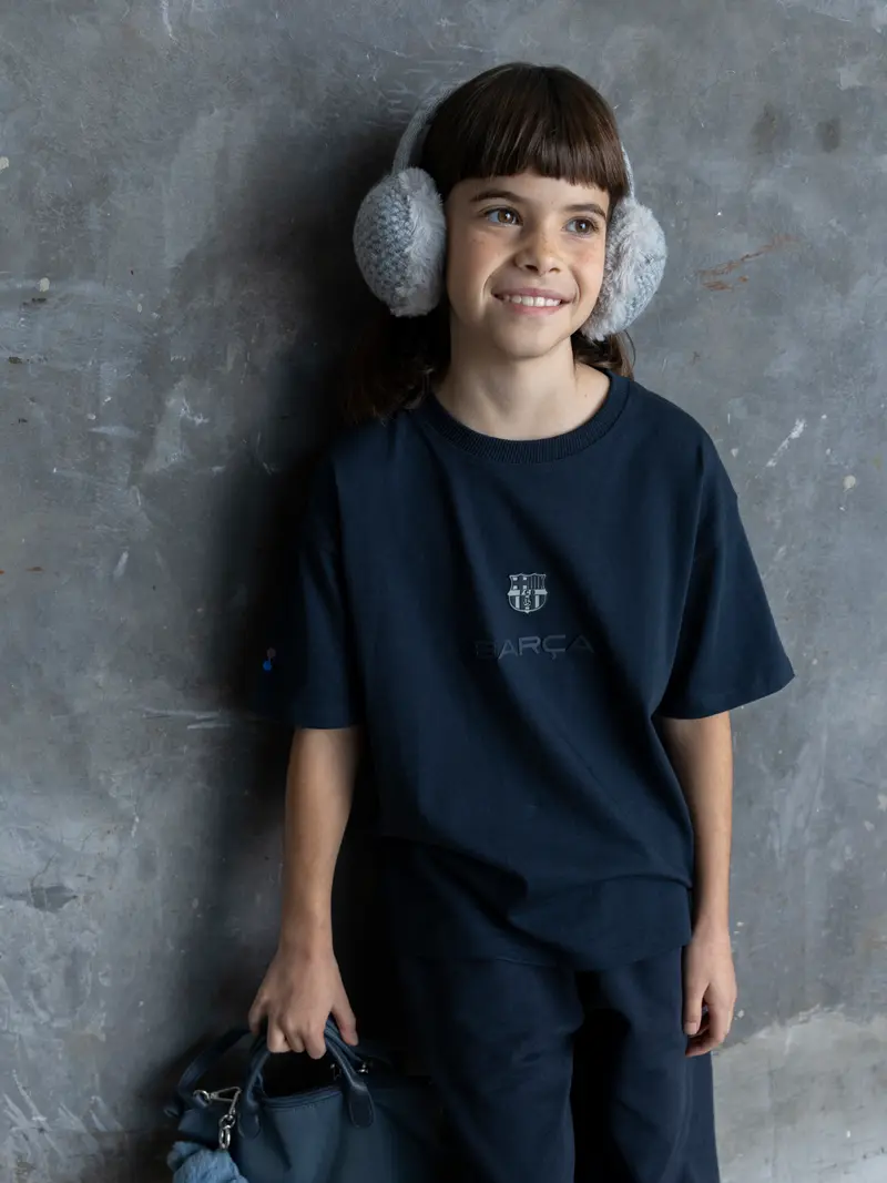 T-shirt Junior Navy Barça Organic Goals