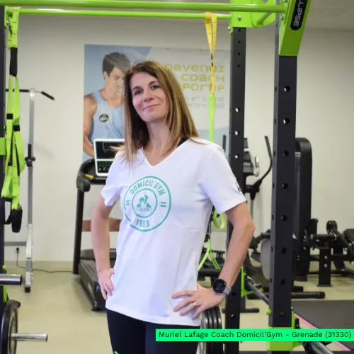 T-shirt Le Coq Sportif Femme Col V Domicil’Gym