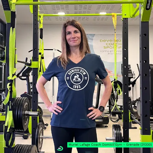 T‑Shirt le Coq Sportif Femme N°1 Col V Domicil'gym