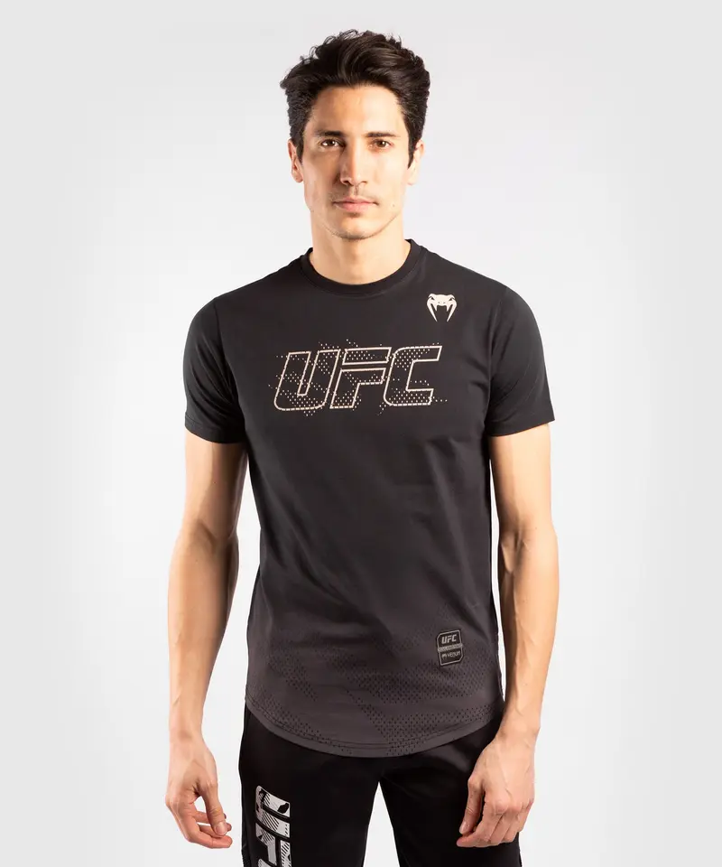 T-shirt Manches Courtes en Coton Homme UFC Venum Authentic Fight Week - Noir