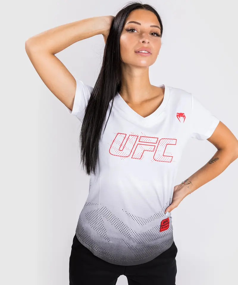 T-shirt Manches Courtes Femme UFC Venum Authentic Fight Week - Blanc