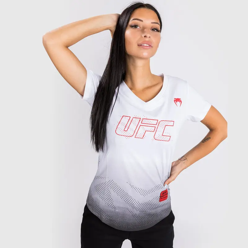 T-shirt Manches Courtes Femme UFC Venum Authentic Fight Week - Blanc