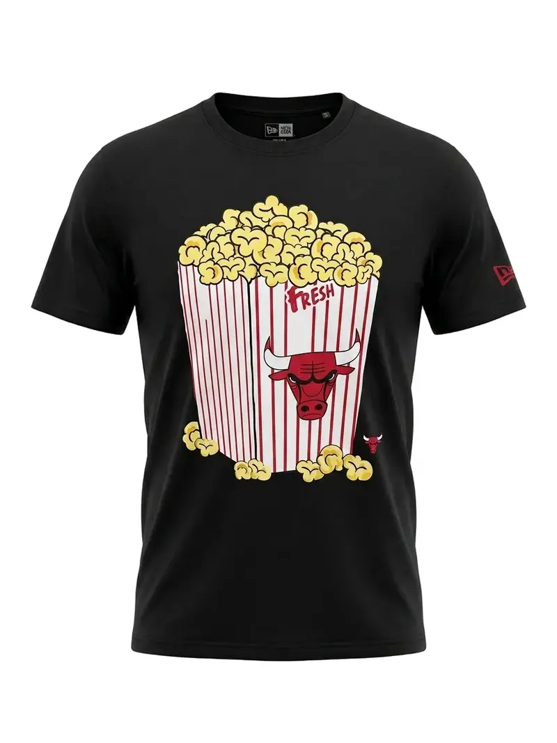 T-shirt New Era pop corn Chicago Bulls