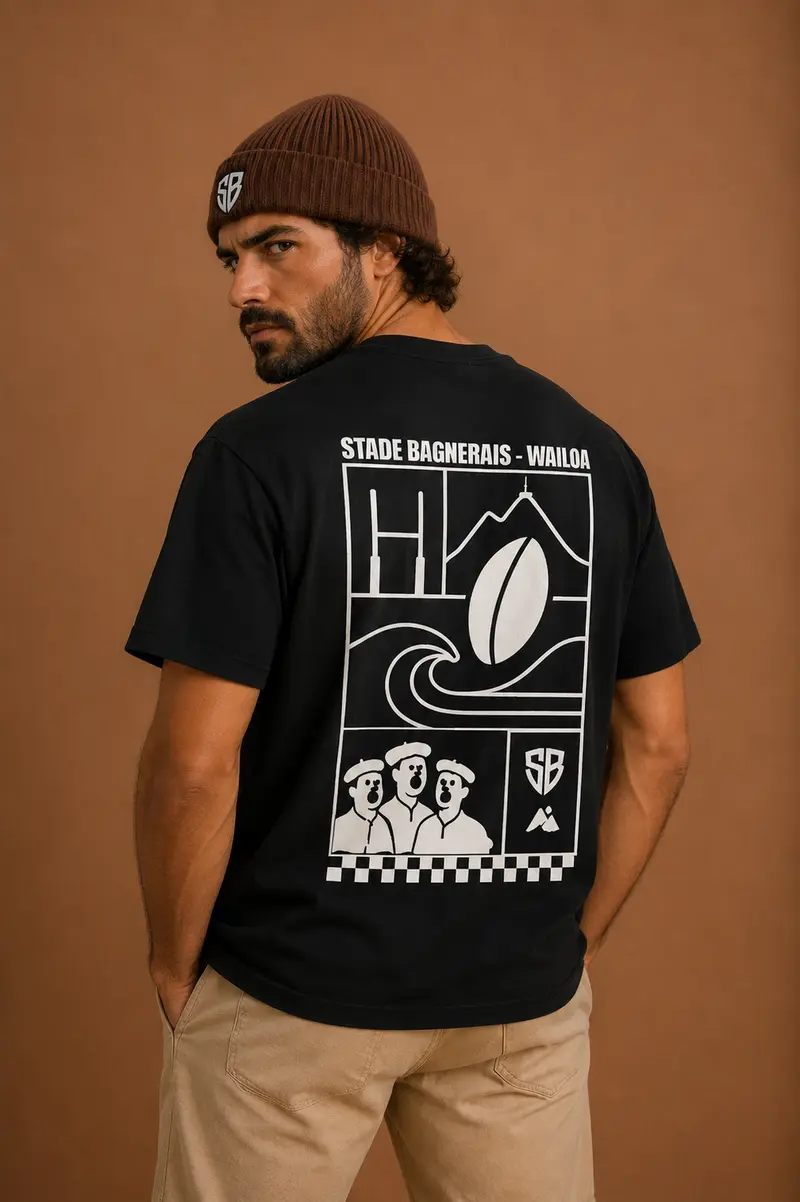 T-shirt oversize Capsule noir Stade B.