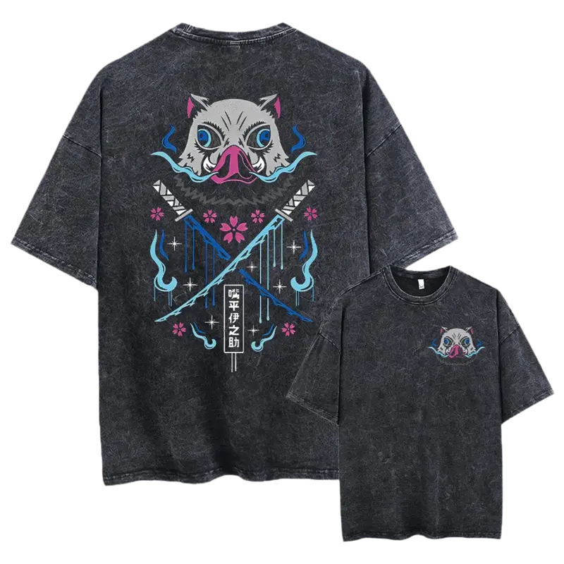 T-shirt oversize demon slayer - inosuke