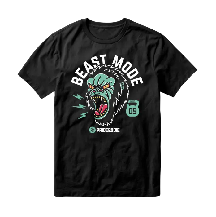 T-Shirt Pride or Die Beast Mode - Noir