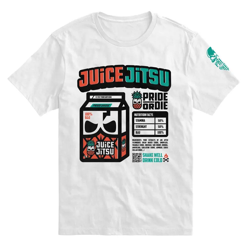 T-Shirt Pride or Die "JUICE JITSU" - Blanc