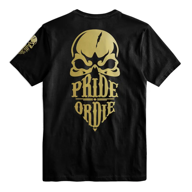 T-Shirt Pride Or Die Reckless Gold - Noir