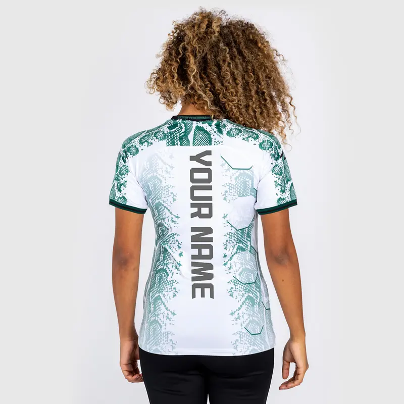 T-shirt Technique Personnalisé pour Femme UFC Adrenaline by Venum Authentic Fight Night - Emerald Edition - Vert/Blanc