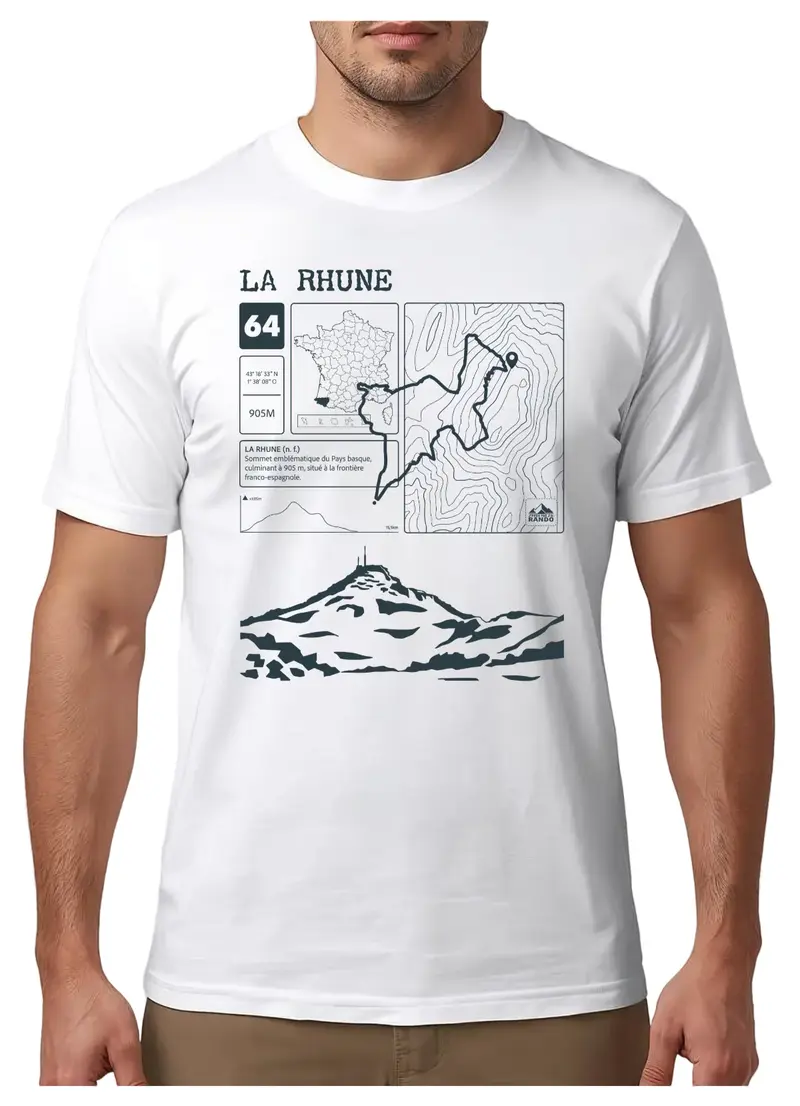 T-shirt Topo La Rhune