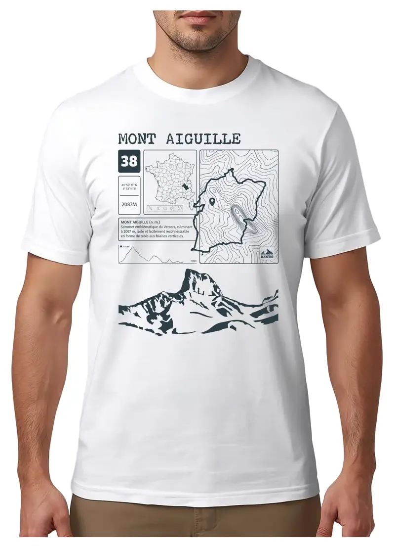 T-shirt Topo Mont Aiguille