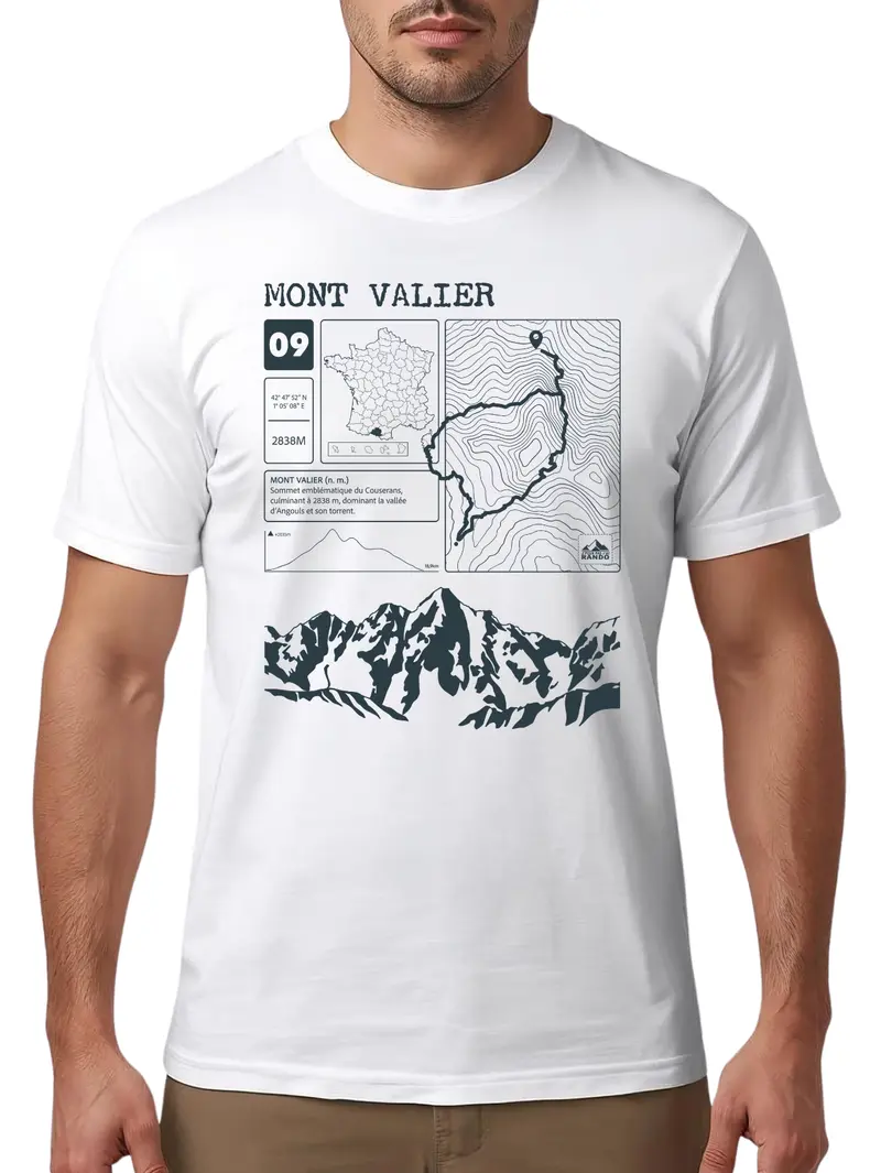 T-shirt Topo Mont Valier