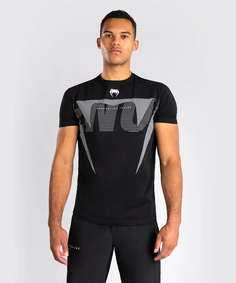 T-shirt Venum Adrenaline – Noir/Gris Argenté