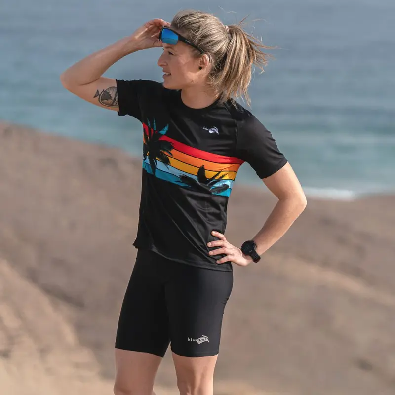 Tee-shirt running Femme Malibu Black