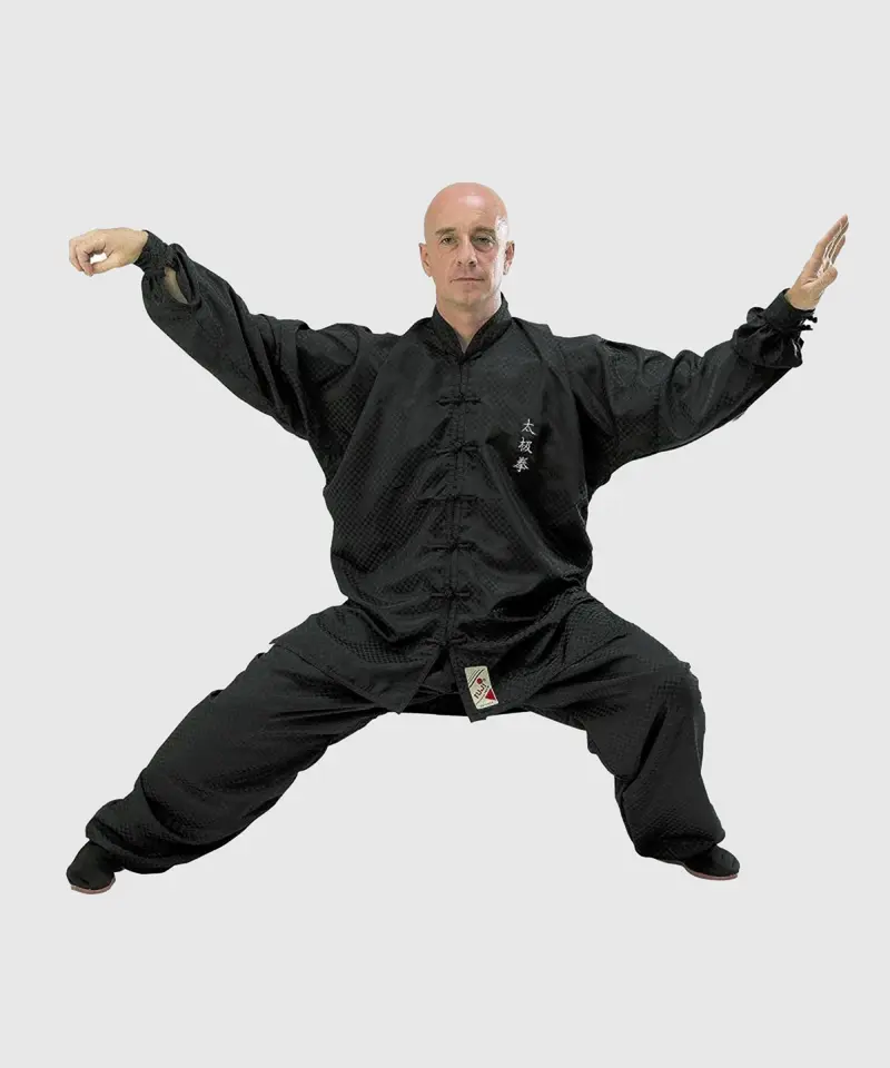 Tenue de Tai Chi FUJIMAE brodée "Premium" - Noir