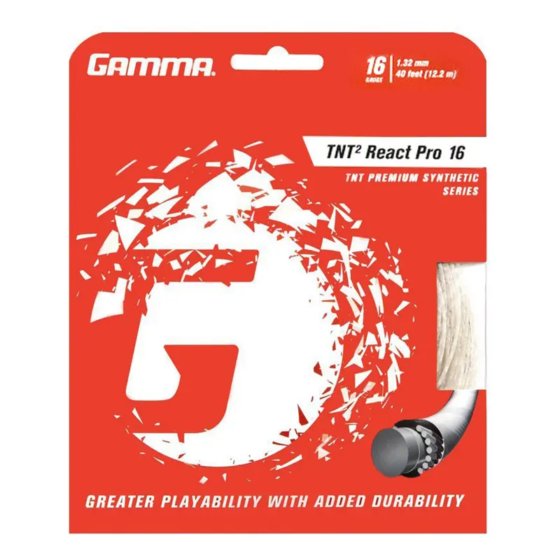 TNT² React Pro Cordage En Garniture 12,2m-Blanc