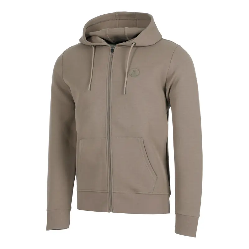 Tonal Core Zip Gilet en coton Hommes - gris, marron