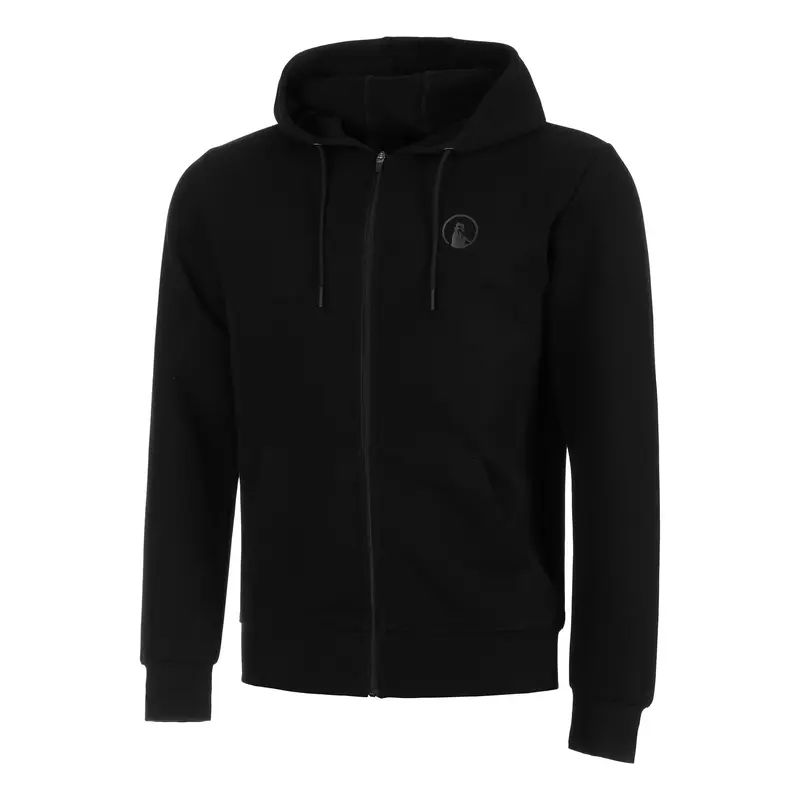 Tonal Core Zip Gilet En Coton Hommes-Noir
