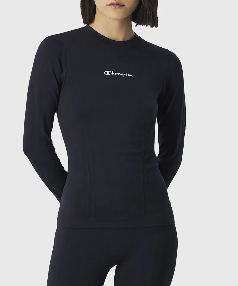 Top Champion Seamless À Col Rond Femme - Noir/Noir