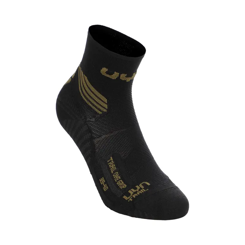 Trail One Grip Chaussettes de running Femmes - noir, vert olive