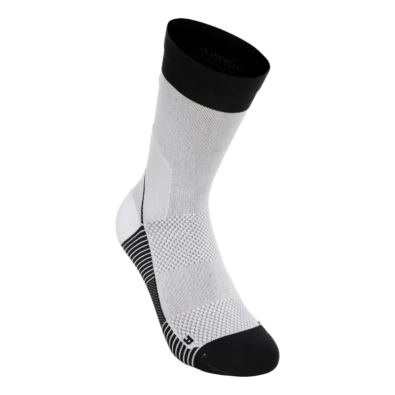 Trail Run Light Crew Chaussettes De Running-Noir,Blanc
