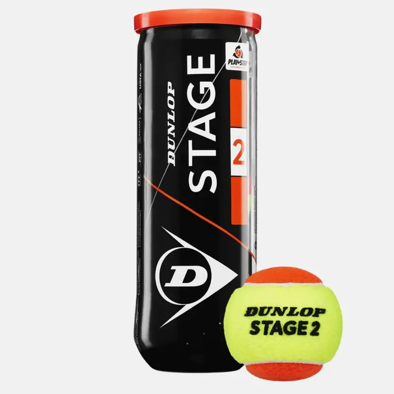 Tube de 3 balles Dunlop Stage 2 Orange