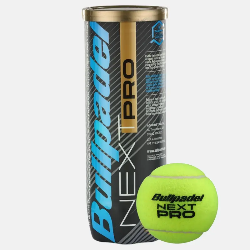 Tube de 3 balles padel Bullpadel Next Pro