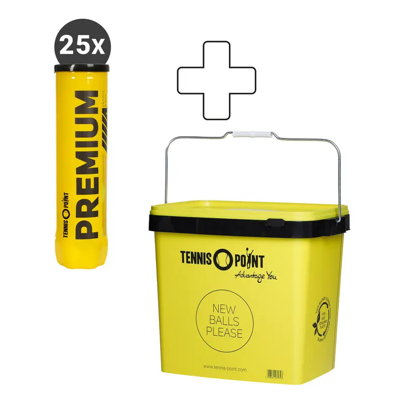 Tube de 4 25 x Premium + seau à balles