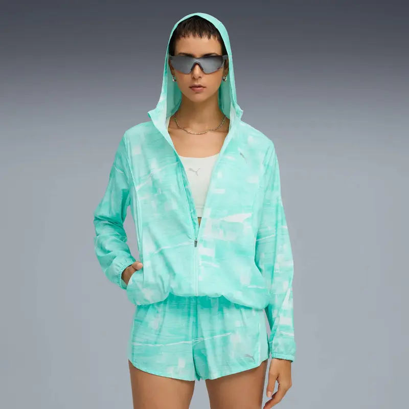 Velocity AOP Woven Veste Running Femmes-Vert