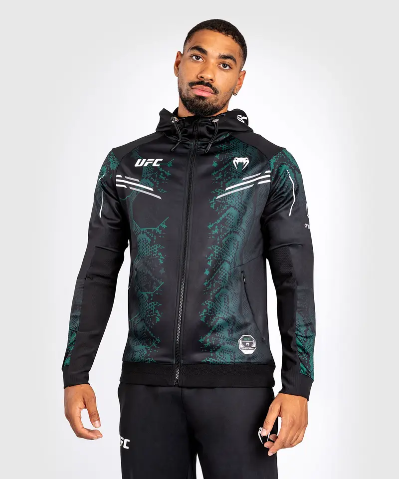 Veste à capuche pour Hommes UFC Adrenaline by Venum Authentic Fight Night - Emerald Edition - Vert/Noir