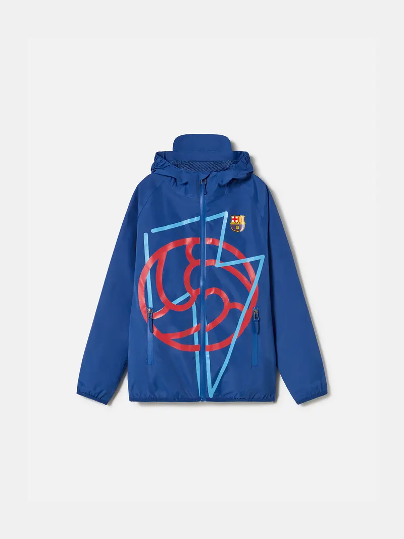 Waterproof jacket "Força Barça - Junior"