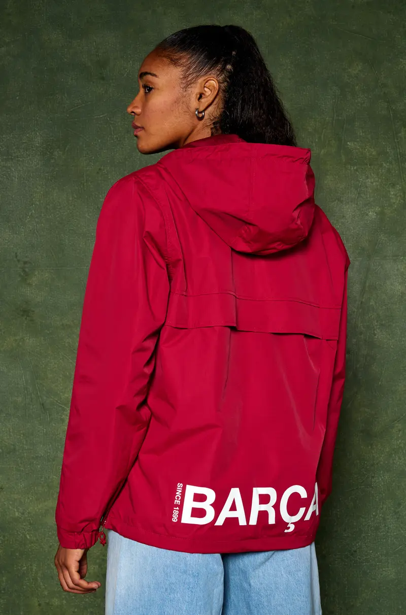 Waterproof maroon jacket Barça