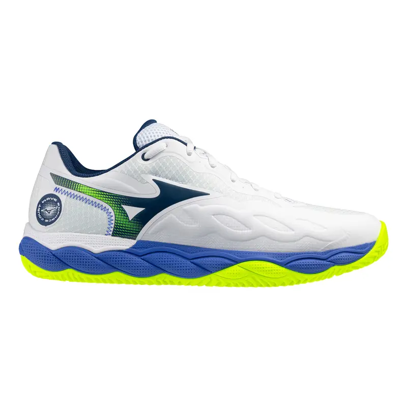 Wave Enforce Court Chaussure terre battue Hommes - blanc, bleu