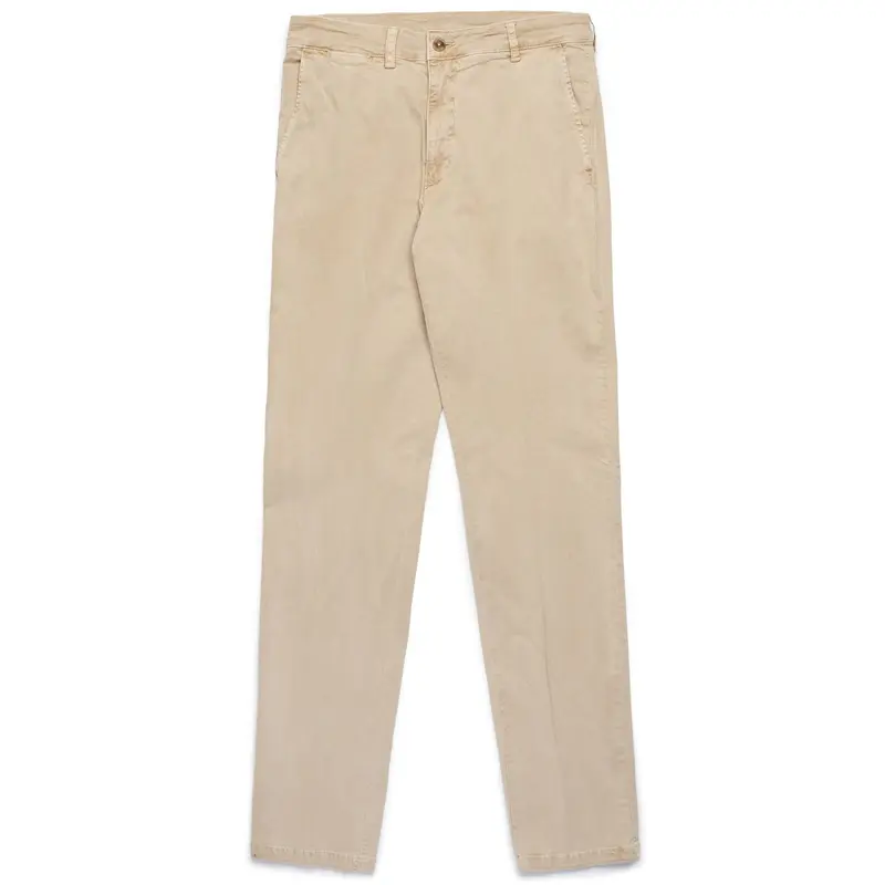 WERNER PEACHED GABARDINE - Pants - Chino - Man - Beige Grey