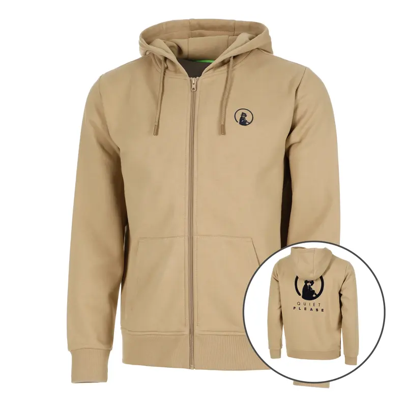 Wild Tonal Zip Gilet En Coton Hommes-Beige