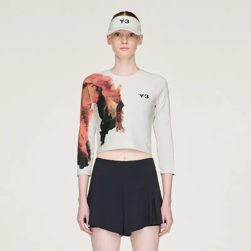 Y-3 Crop Débardeur tank top Femmes - gris, multicouleur