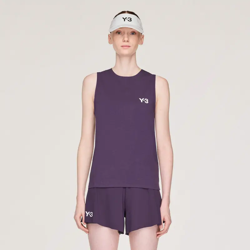 Y-3 Match Débardeur Tank Top Femmes-Violet
